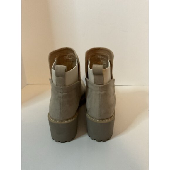 Dolce Vita Tan Pull On Rango Faux Suede Wedge Ankle Boot Booties Size 9 - Picture 4 of 6